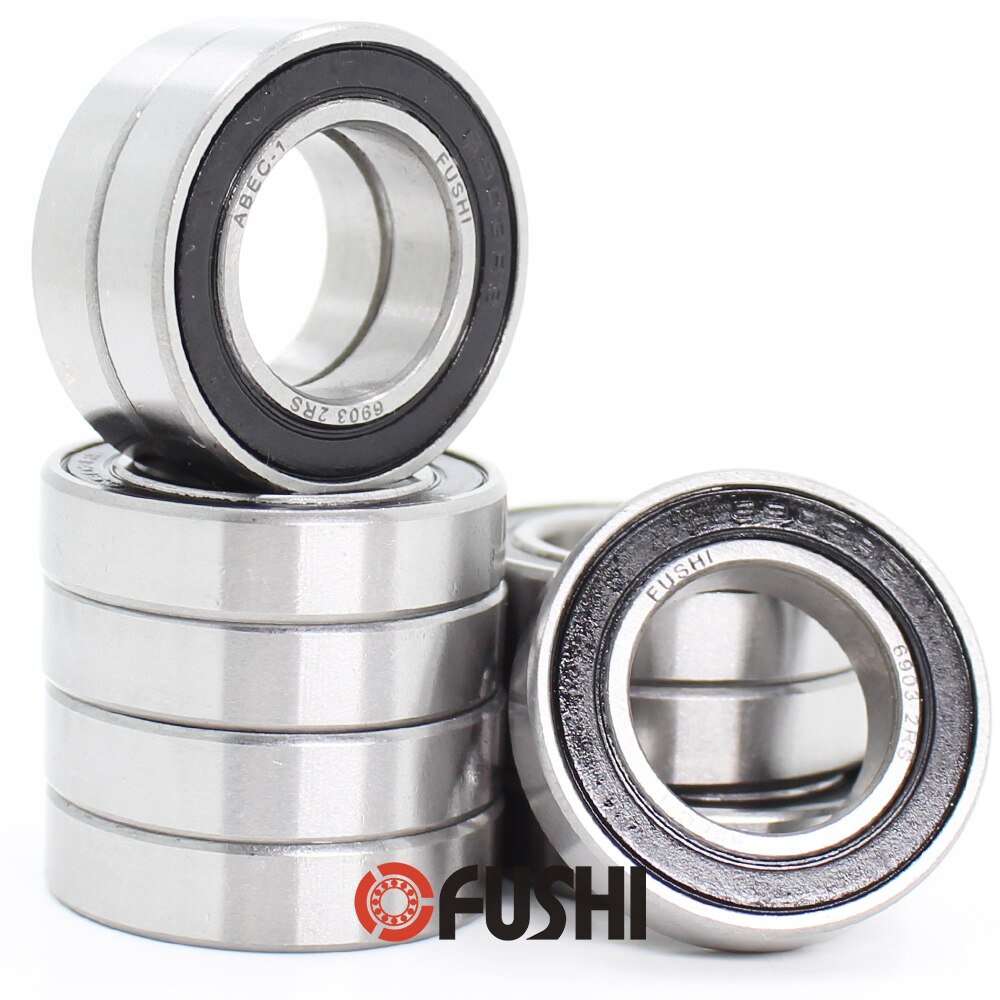 Roulements à billes 6903-2RS ABEC-1 (10 pièces) 17x30x7mm, Section fine, 6903 2RS, 6903RS 61903 RS