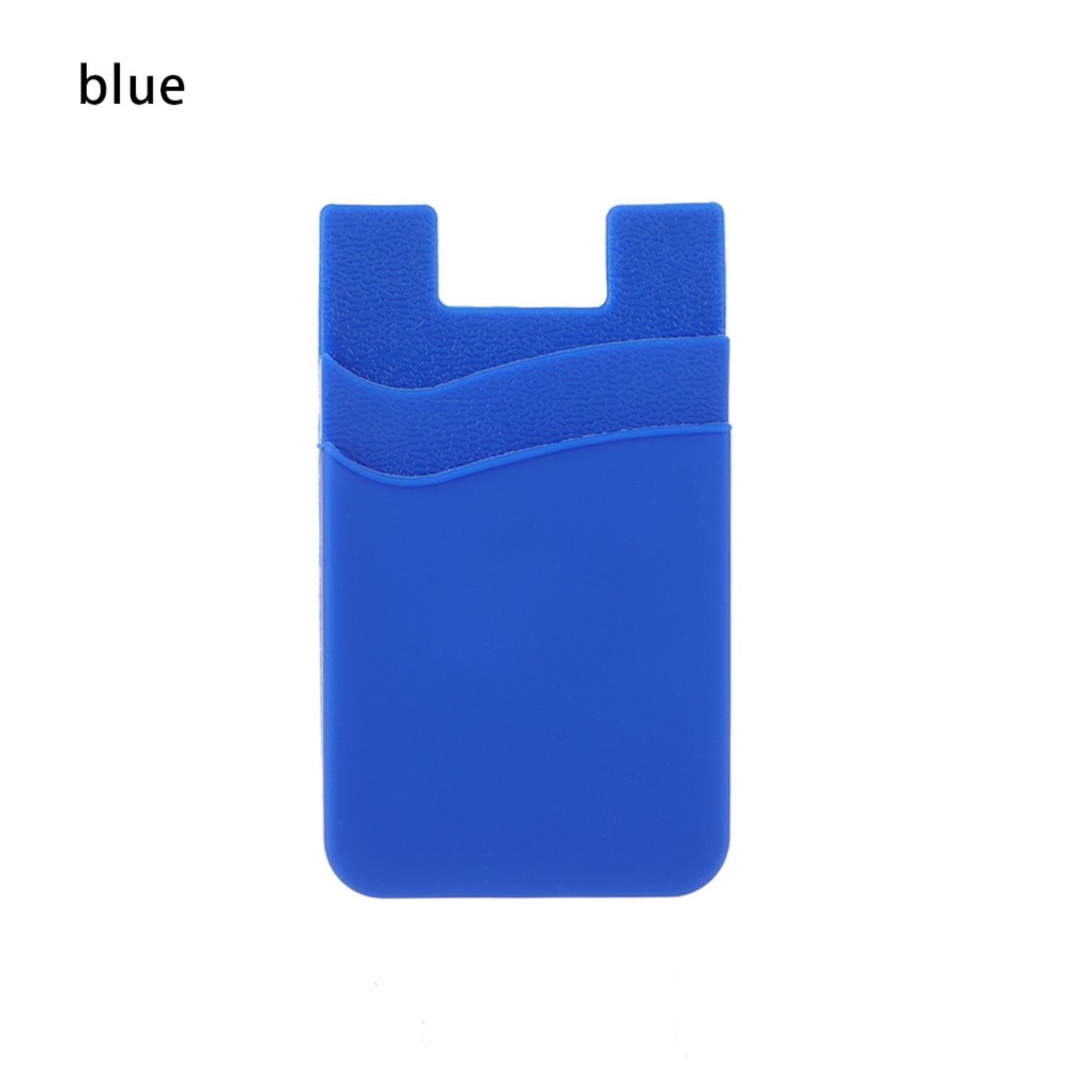 Leather Card Holder Sticker Adhesives Credit ID Card Mobile Phone Back Pocket Wallet Case Stickers Bag Pouch: sky blue