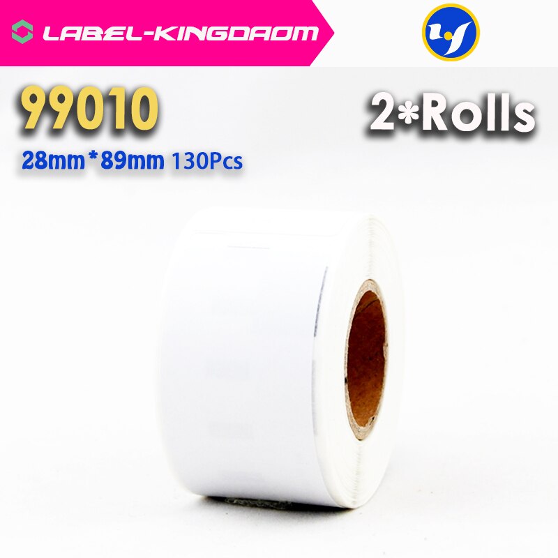 2 Rolls Dymo Compatible 99010/99012/99014/99015/99019/11352/11353/11354/11355/11356/S0904980/S0929120/30915/30252/30256 Label: 99010