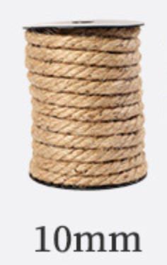 Natural Jute Hemp Rope Natural Jute String Twine Craft Rope for DIY Wrapping Gardening Parcel Packing and DIY Craft: 10mmX10meters