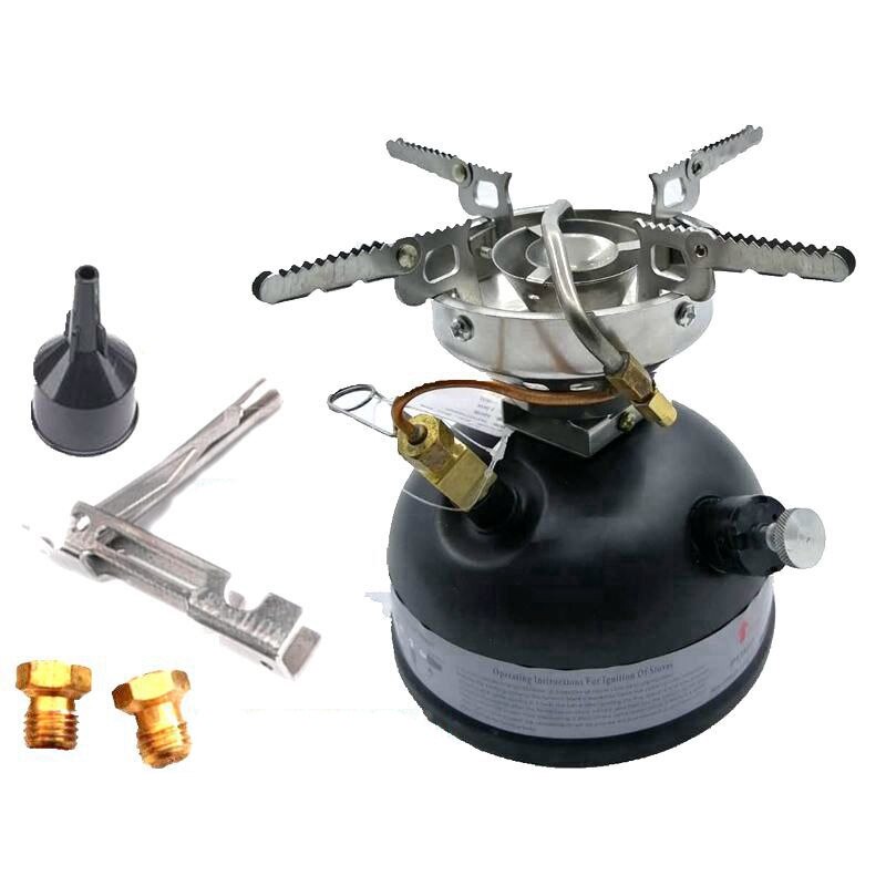 Estufa de Camping a gasolina, estufa portátil para exteriores, Mini combustible líquido, Alcohol, Camping, quemador de Picnic, estufa de aceite de gasolina, utensilios de cocina