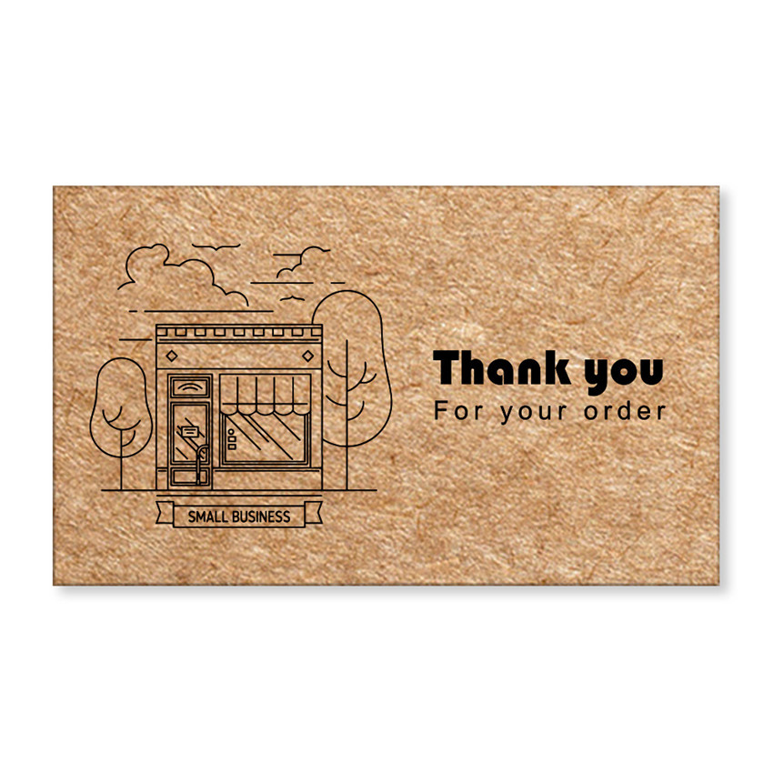 30pcs Thank You Card Natural Kraft Paper Thank You For Your Order Labels Small Business Mailer Decor note cards: A6
