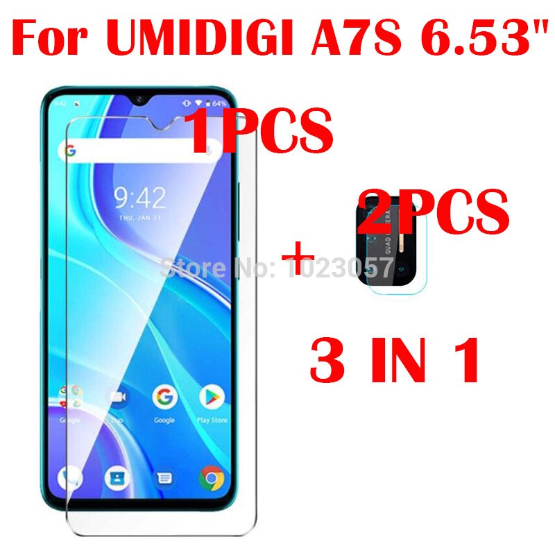 UMIDIGI – verre trempé 3 en 1 pour appareil photo, protecteur d'écran pour UMIDIGI A7S A9 GT, 6.53 pouces, 2.5 D: BISON GT 6.67 / 3 in 1