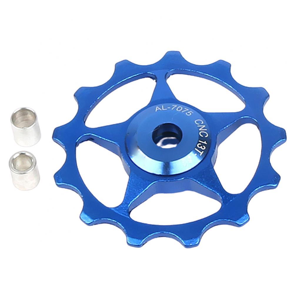 Rear Derailleur MTB Replacement Aluminum Alloy Road Bike 11T/13T Guide Cycling Wheel Pulley Bicycle Accessories Parts: Blue 13T