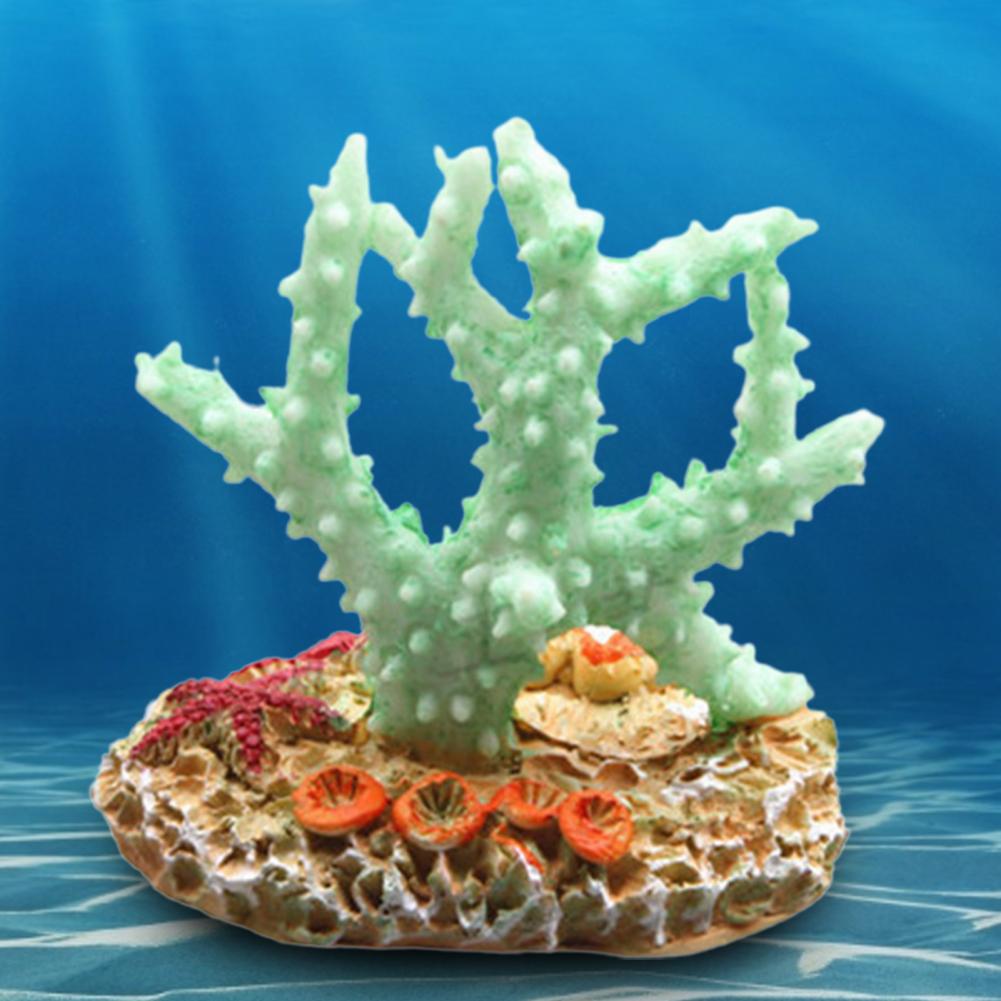 Piedra de Coral Artificial para acuario, ornamento colorido para pecera, Accesorios para tanque