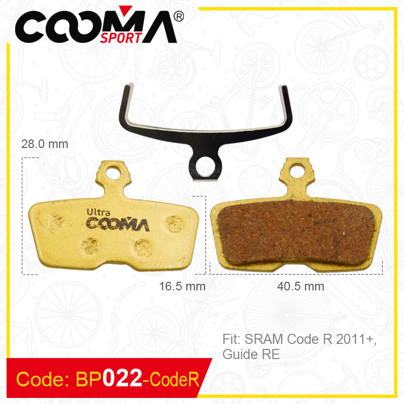 4 pares 8 piezas de pastillas de freno de disco de ciclismo para SHIMANO SRAM AVID HAYES Magura Formula y scooter, dorado: Castaño
