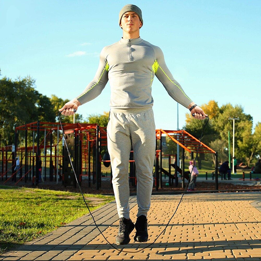PVC-Springseil, kleiner Griff, Bodybuilding, ÜSpund, Fitness, Sport, Gewicht verlieren, Springenseil