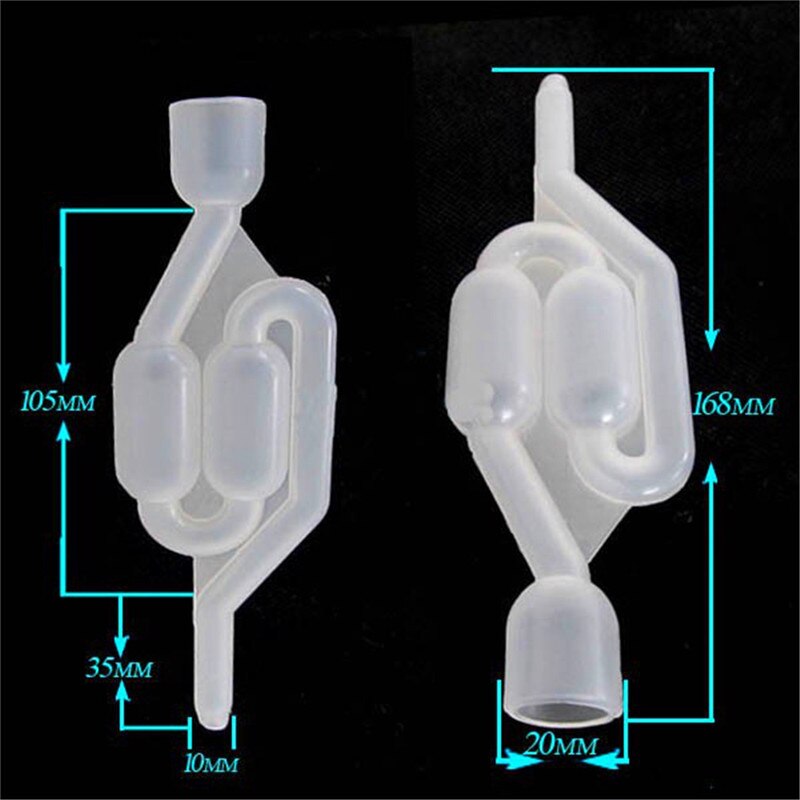 Exhaust One-way Home Brew Wine Fermentation Airlock Air Lock Check Valve Water Sealed Valves Plastic Air Lock