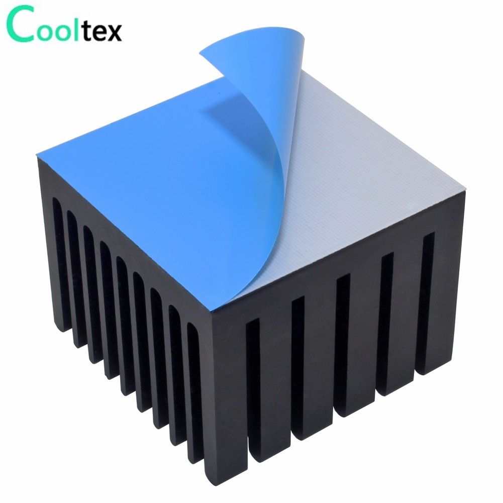 2 stuks 40 x 40 x 30mm aluminium koellichaam radiator koellichaam koeling voor elektronische chip led met thermisch geleidende dubbelzijdige tape