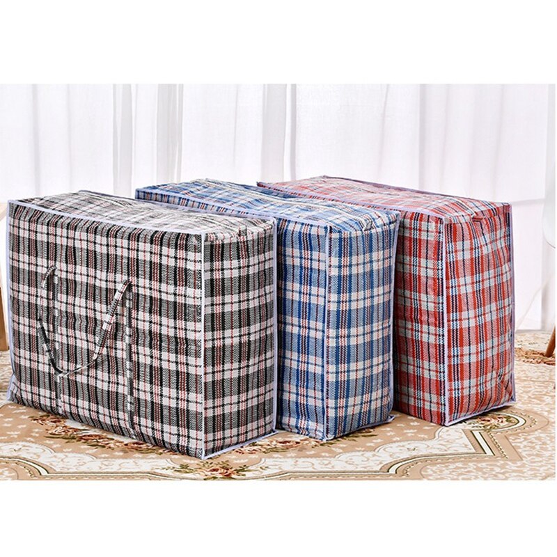 Shopping Carrier Bag Laundry Rugged Strong Zipped Plastic PVC Reusable Luggage