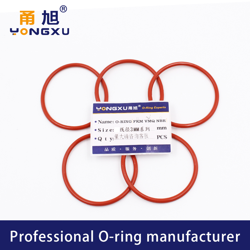 Red Silicon O-ring Silicone/VMQ CS3mm Thickness OD55/60/65/70/75/80/85/90/95/100*3mm O Ring Seal Rubber Gasket Washer Rings