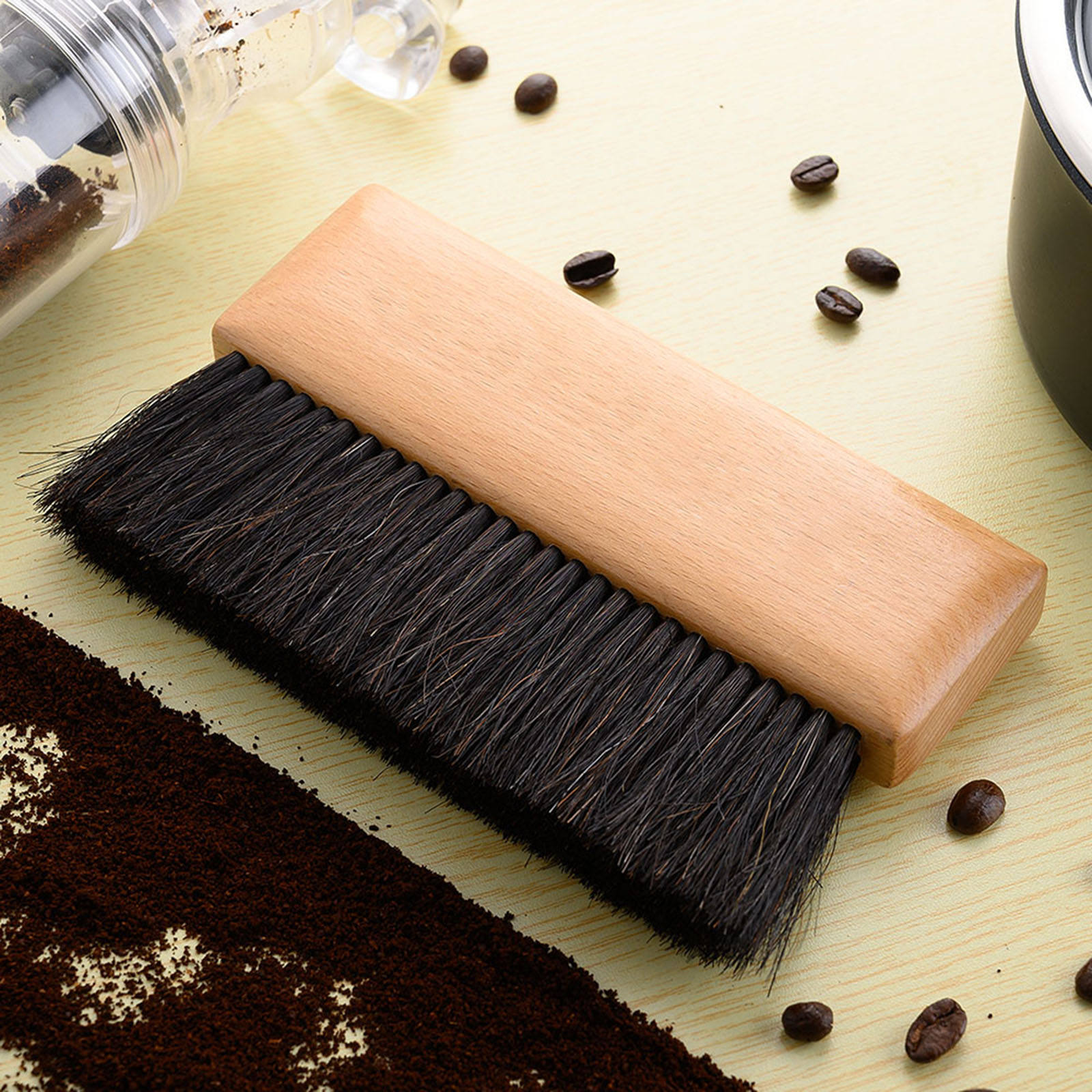 Coffee Grinder Cleaning Brush with Wood Handle, Easy to Clean