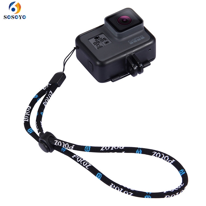 2 stuks touw hand nylon lanyard touw koord verstelbare polsband voor gopro hero 8 7 6 5 4 3+ 2 camerastatief monopod accessoires