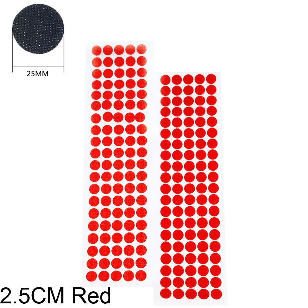 100Pair 20-30MM Velcros Adhesive Self Adhesive Fastener Tape Hooks and Loops Magic Tape Dots Sticker Nylon Home Klitterband Glue: 2.5CM Red