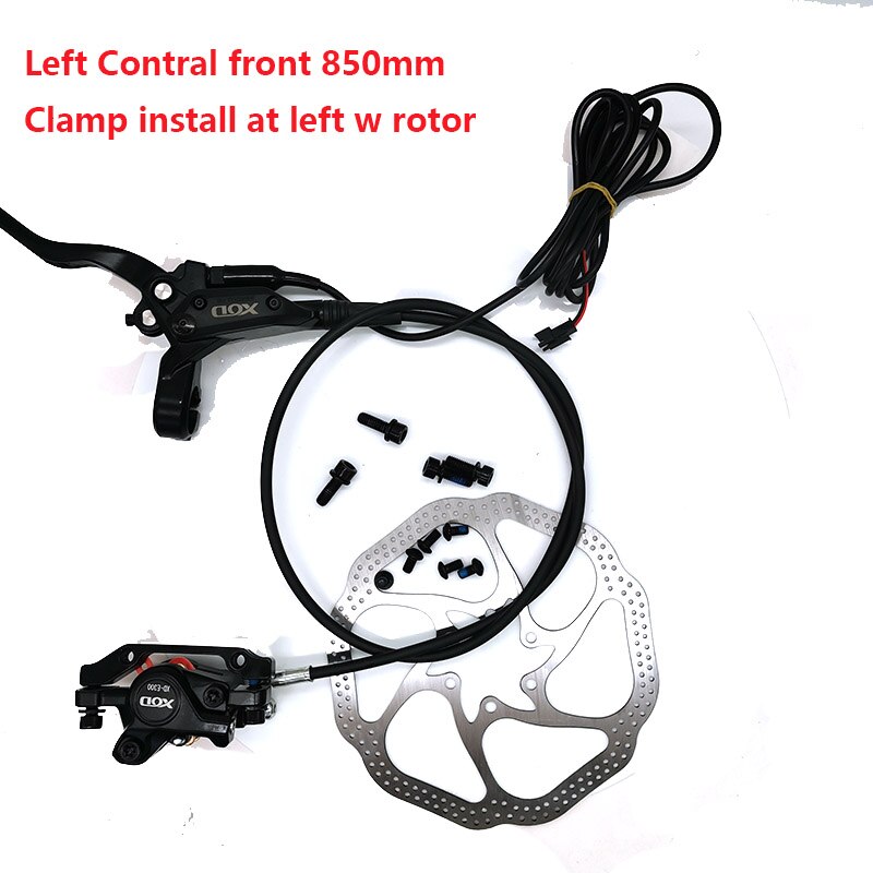 E-Bike MTB Hydraulic Disc brake Set Aluminum Alloy Electric bike scooter Power Control Shifter cut power off Bicycle Brakes: Left front w