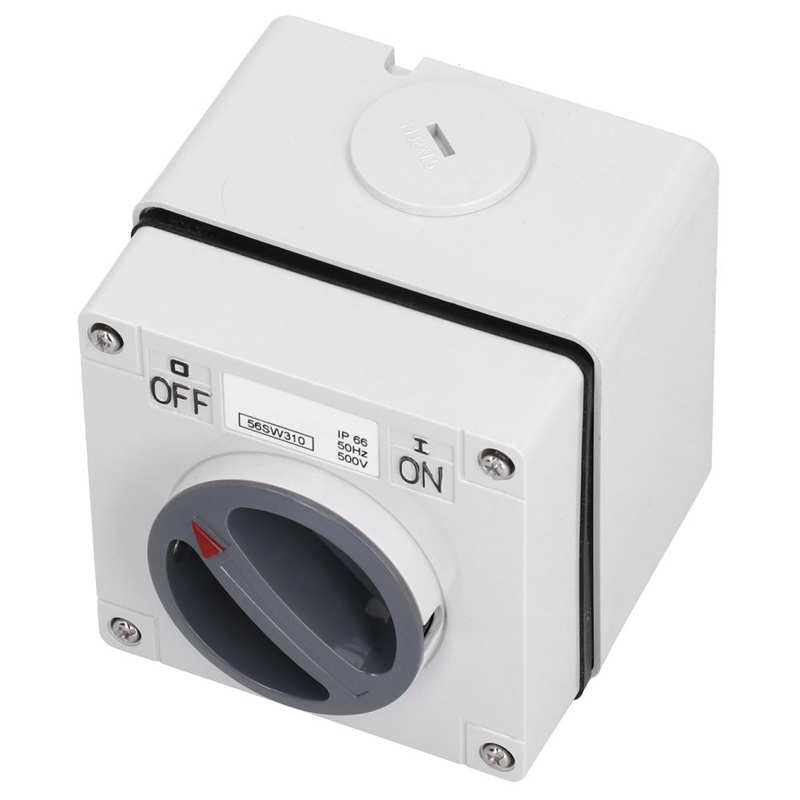 IP66 Waterproof Isolation 500V Outdoor Waterproof Socket Dustproof Isolation On‑Off Buttons Indicators