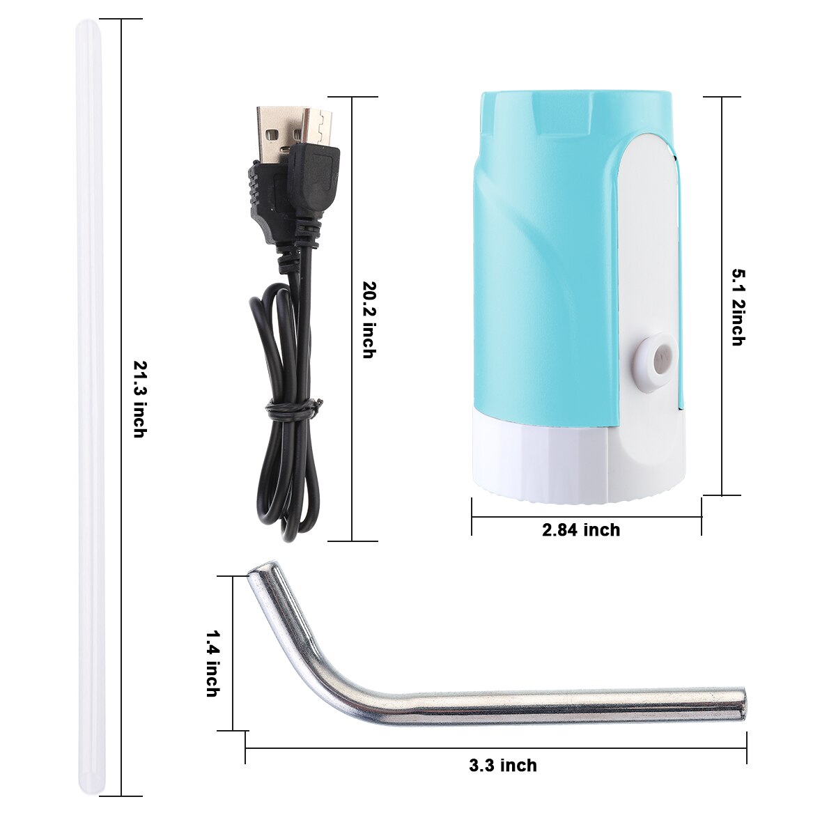 Automatic Electric Water Pump USB Charging Multi-interface Bottled Drinking Water Press Pump Dispenser Water Pumping Device: G305193B