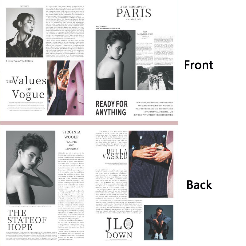 Simple and Fashionable Newspaper Photo Props Model Posing for Photography Background Set Decoration Magazine Style Retro Poster: PARIS1