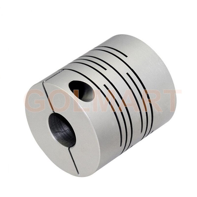 Acoplamiento flexible de aluminio para motor eléctrico, acoplador de eje de línea paralela, CNC, D38mm, 50mm