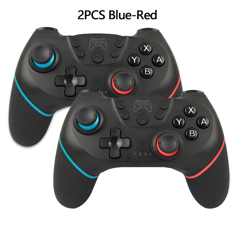 Mando Bluetooth para Nintendo Switch Pro, mando inalámbrico para Nintendo Switch: 2PCS Blue-Red