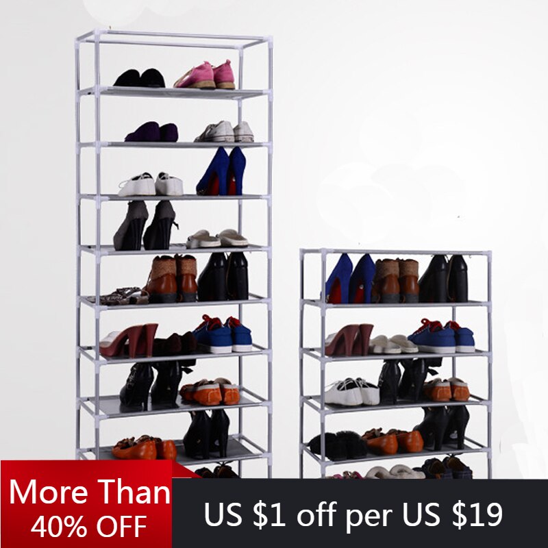 2/4/6/8/10 Layer Shoe Rack Multi-functional Shoes Storage Organizer Non-woven Multi Layers Household Storage Rack Space Saver