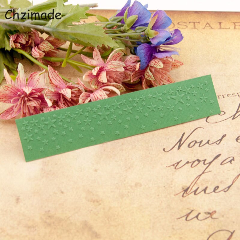 Chzimade Christmas Star Plastic Embossing Folder For Scrapbook Stencils DIY Photo Album Cards Making Home Decoration