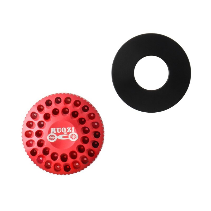Outdoor Sports Cycling Aluminum Mountain Bike Wearing a Hat Riding Rod Without Thread Top Cap Protective Accessories: Red