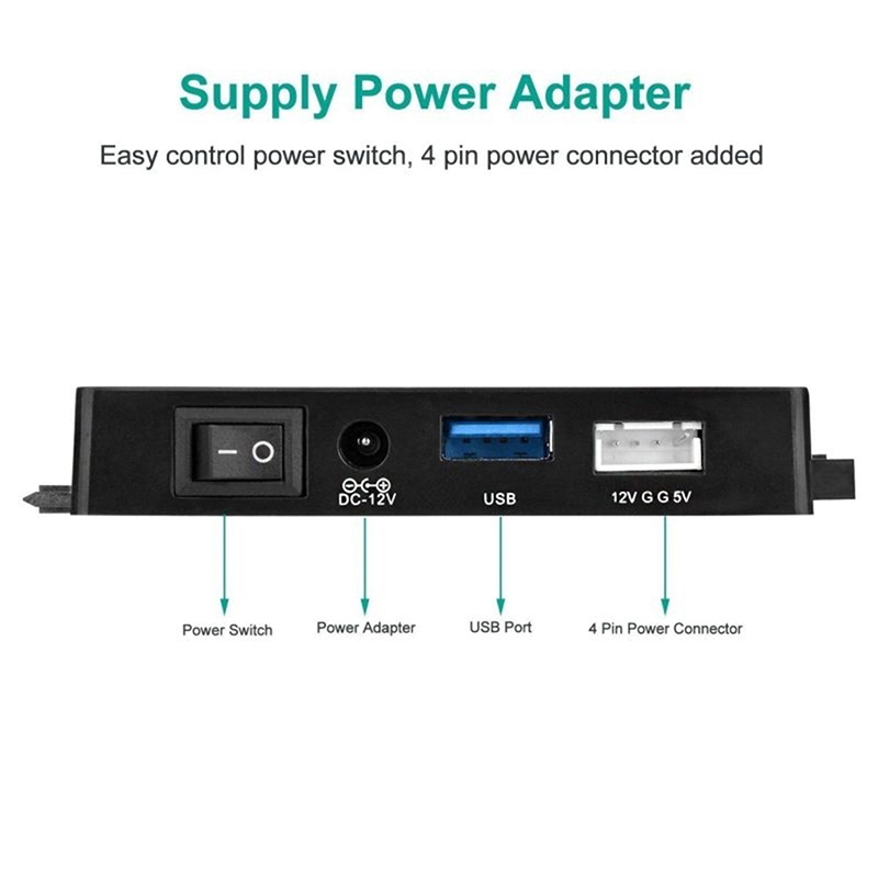 USB 3.0 zu SATA IDE Festplattenadapter Konverterkabel für 3,5 2,5 Zoll HDD/SSD CD DVD Rom CD-RW 3 in 1 IDE SATA Adapter
