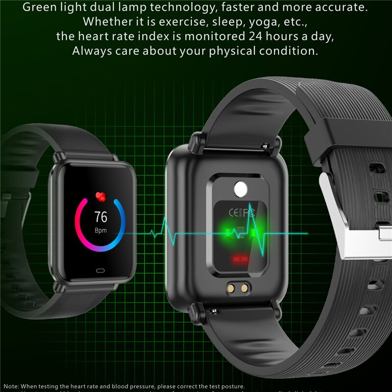 Q9t sport smartwatch lichaamstemperatuur meten aangepaste wijzerplaat smartwatch mannen vrouwen hartslagmeter armband voor android ios pk  p9