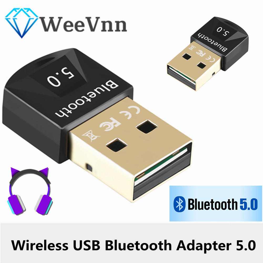 Adaptador USB Bluetooth 5,0, receptor USB para PC y PC, adaptador inalámbrico transmisor para PC, Bluetooth 4,0