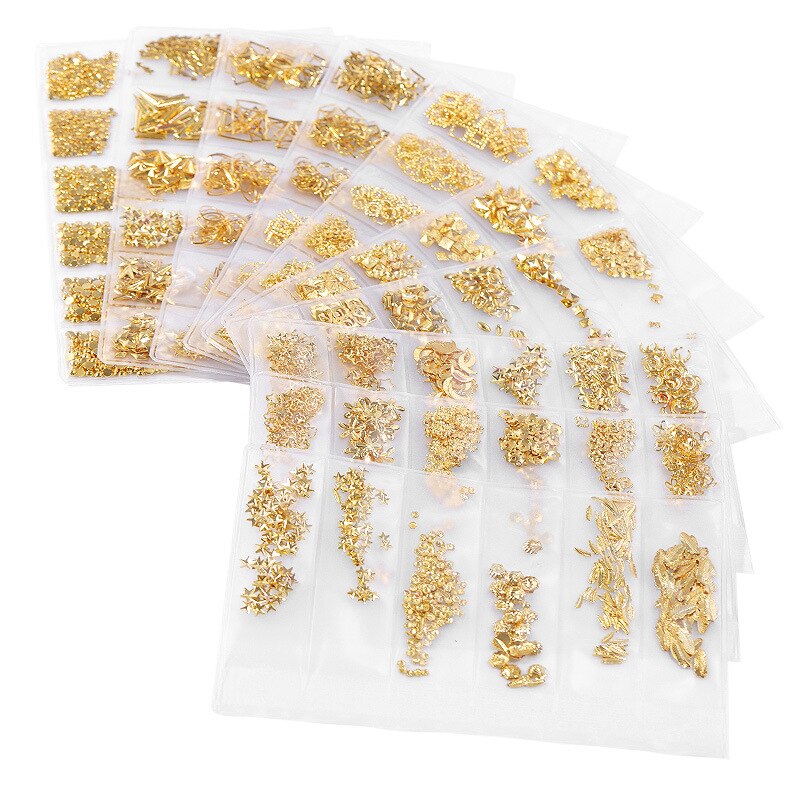 12 Styles Geometric Rivet Nail Art Tool 2 Ways Swirl Marbleizing Steel Dotting Pen Nail Accessories 1pcs