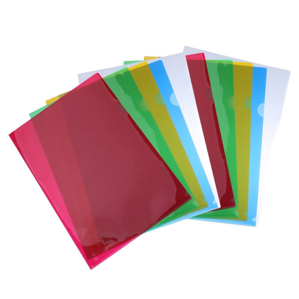 40 stuks plastic transparante l-vormige klembordklem hardboard papierhouder memo mappen bord voor thuis school kantoor (wit bl