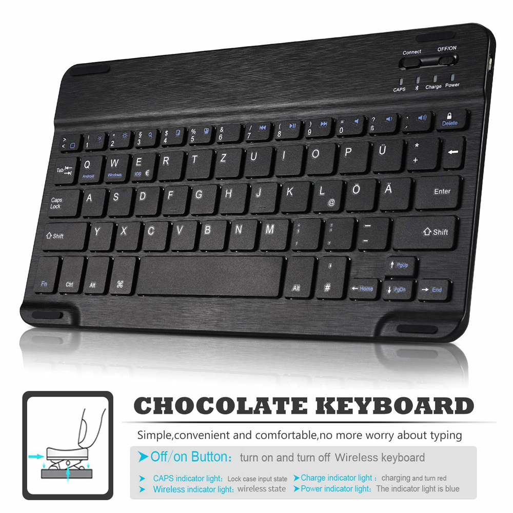 Magnetic Wireless Keyboard Suitable for Galaxy Tab A 10.1 T510 T515 T517 Slim and Light weight Shell with Detachable 1PC