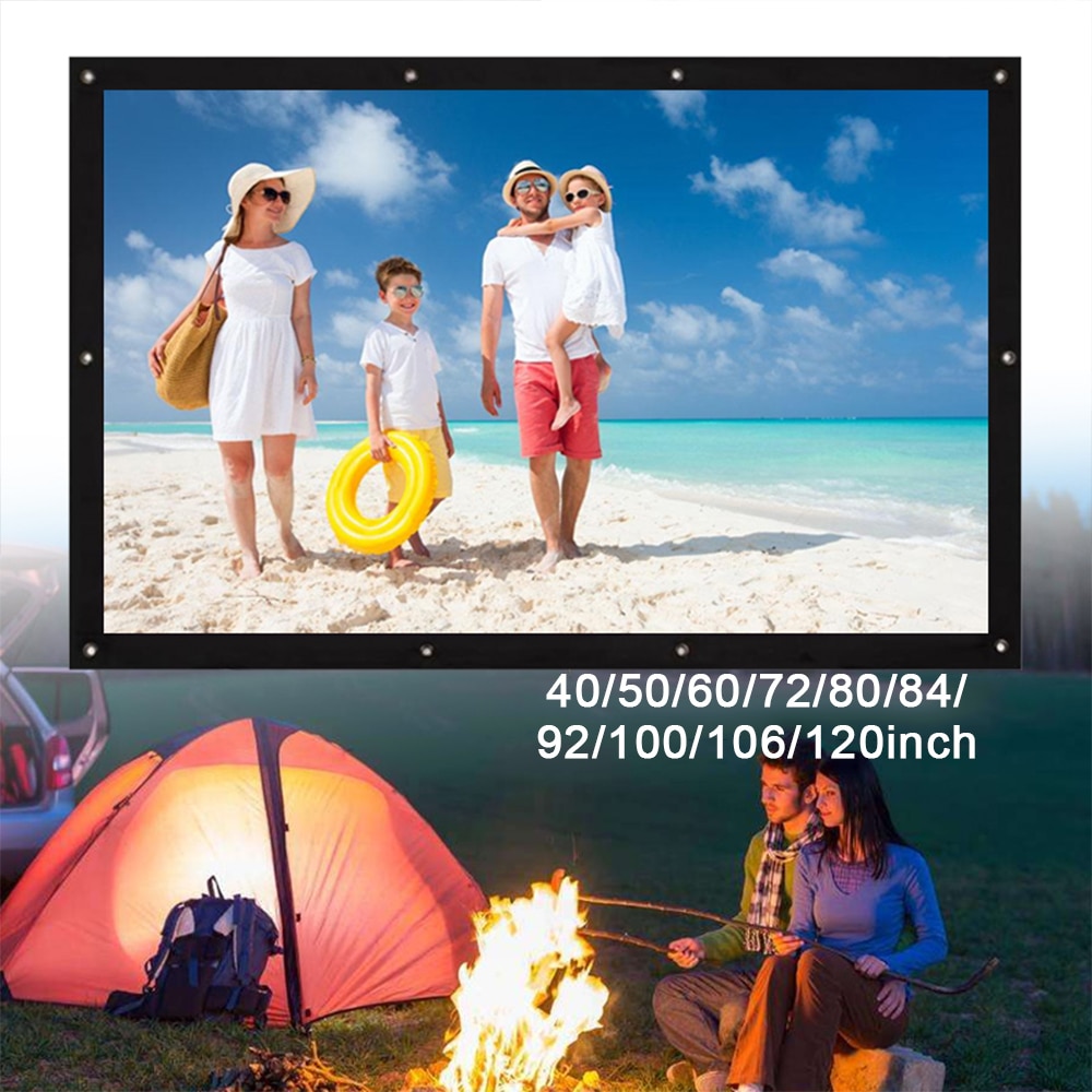 4:3 projektor lerret polyester + spandex materiale video beamer for hjemmekino støtte 4k video beamer lumen hd bærbar led