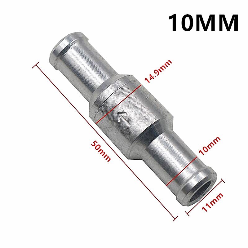 1PC 6/8/10/12MM Aluminium Check Valve Brake Servo Booster No Return Inline One Way Valve Non Return Valve Vacuum Hose