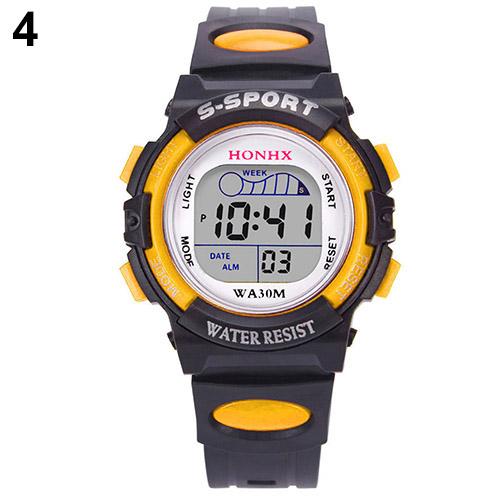 Digitaal multifunctioneel sporthorloge voor mannen en vrouwen, studenten: Geel