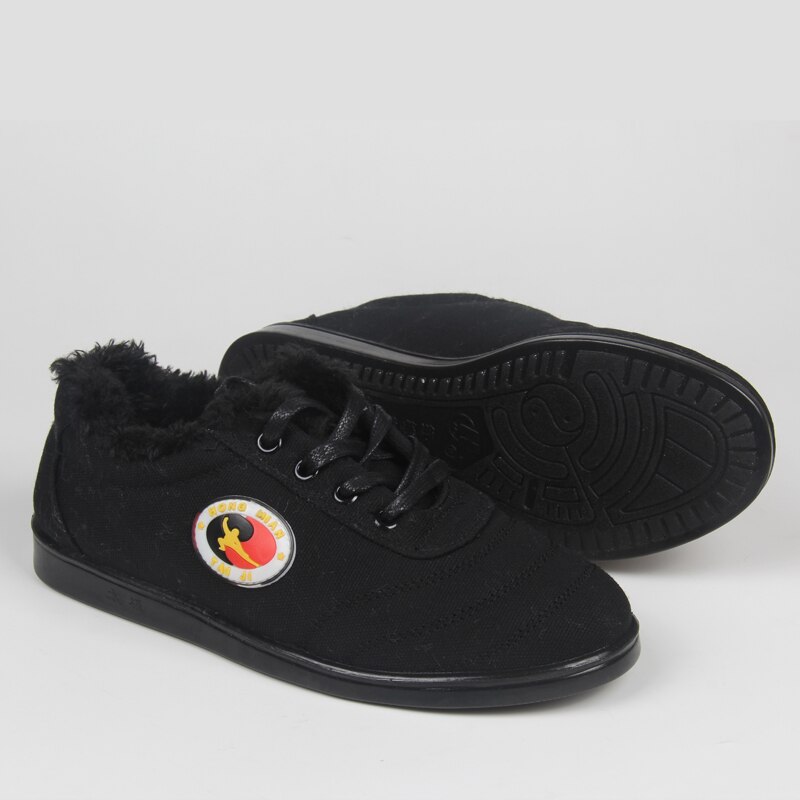 Winter Canvas Tai Chi Schoenen Warme Vechtsport Schoenen Kungfu Praktijk Schoenen Gratis Flexibele