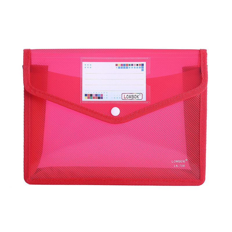 Sac de rangement de documents A4 A5 PP Transparent étanche, organisateur de fichiers tridimensionnels, pochette en papier pour le bureau et la maison: A5 red