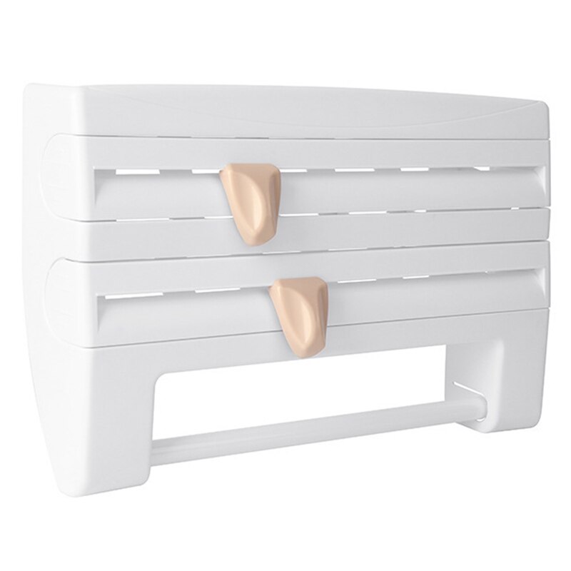 Keuken Cling Film Tin Folie Papier Snijden Houder Plank Keuken Organizer Plastic Wrap Saus Fles Opbergrek Folie Cutter: C