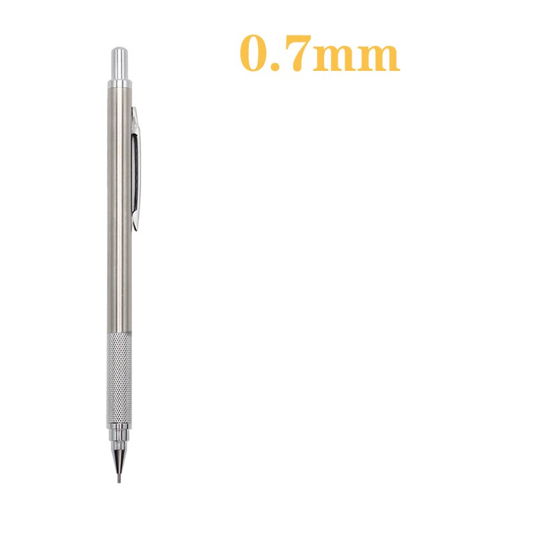 Metal Mechanical Pencil With Constant Core 0.5 0.7 0.9 1.3 2.0 Mm For Primary School Students business people: 1 pencil 0.7mm