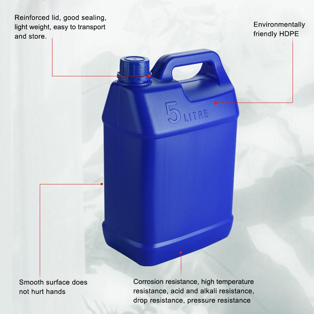 Draagbare 5L Motorfiets Auto Gas Brandstoftank Reserve Plastic Benzine Tanks Benzine Olie Container Brandstof-Kannen Anti-Statische brandstoftank