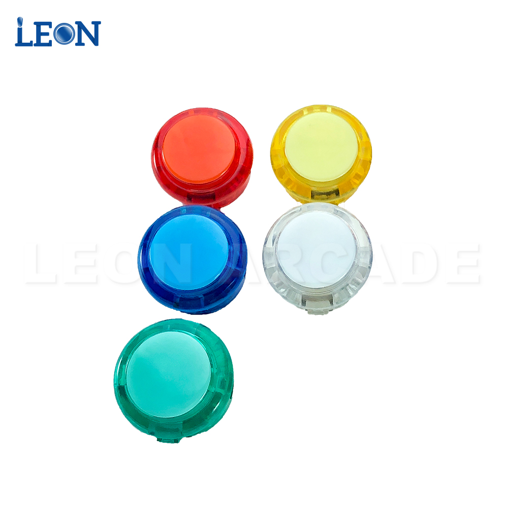 30 Pcs Transparant Arcade Knop Geen Led Arcade 30Mm/24Mm Arcade Kit Voor Arcade Kopie Sanwa 24 OBSF-30 OBSC-30 OBSN-30 Sanwa: 30mm each 6 pcs