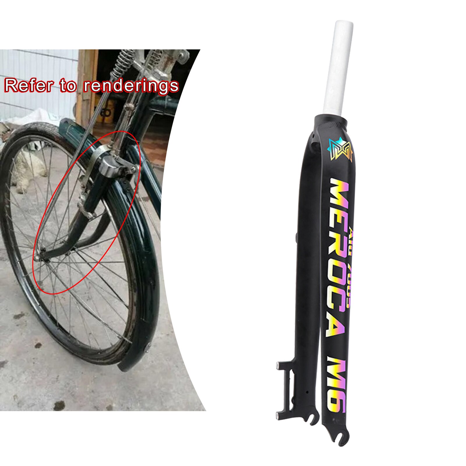 Aluminum Alloy Rigid Disc Brake Bike Fork 26 inch 27.5 inch 29 inch Wheel for Mountain Bicycle