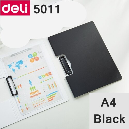 Deli 5011 5016 A4 File folder Writing pads clipboard PP foam board 325x245x11mm A4 file forlder board: Green