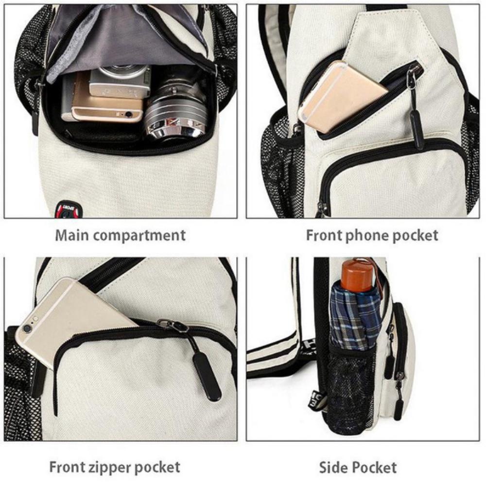 KISMIS 1PC Men Women Chest Bag Shoulder Bag Cross Bag Oxford Cloth Sport Bag Outdoor