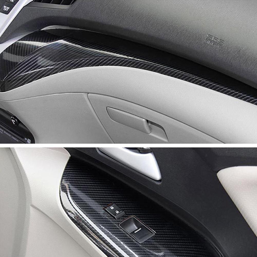 Bilstyling blank svart 6d karbonfiber vinylfilm bilinnpakning 6d karbonfolie blanke linjer gjør-det-selv bil tuning-klistremerke