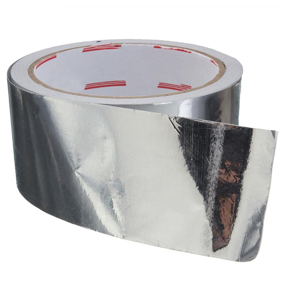 1 Roll Aluminiumfolie Plakband Hittebestendig Afdichtingstape Hittebestendigheid Pijp Reparatie Plakband 5Cm * 17M