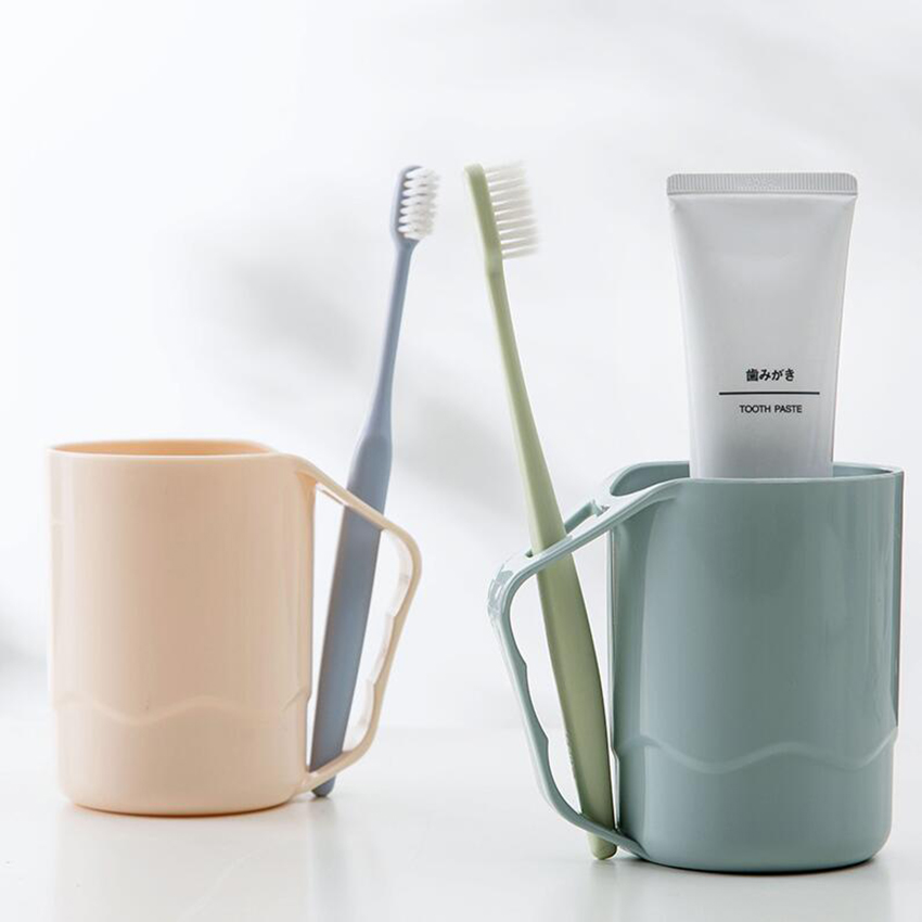 390ML Water Cup Mugs Eco Friendly plastic Tooth Brush Holder Home Unbreakable Mug Tea Coffee Milk Cup Rinsing Mug