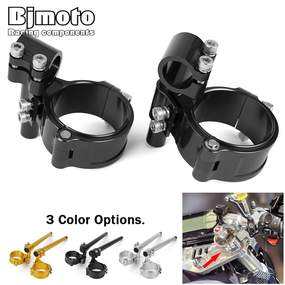 CNC Motorcycle Racing Riser Raised Higher Clipon Clip on Adjustable Handlebar Handle Bar Fork Clamp 37mm 45mm 51mm 52mm 58mm