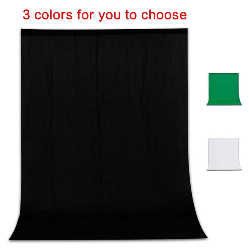 Background Backdrops Studio Photo Green White Black Solid Screen Chroma Key For Photography Shooting Background Cloth Projection: 160cmx300cm / black